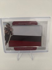 LAMAR JACKSON 2019 PANINI NATIONAL TREASURES SILHOUETTES PLAYER WORN /25 NT