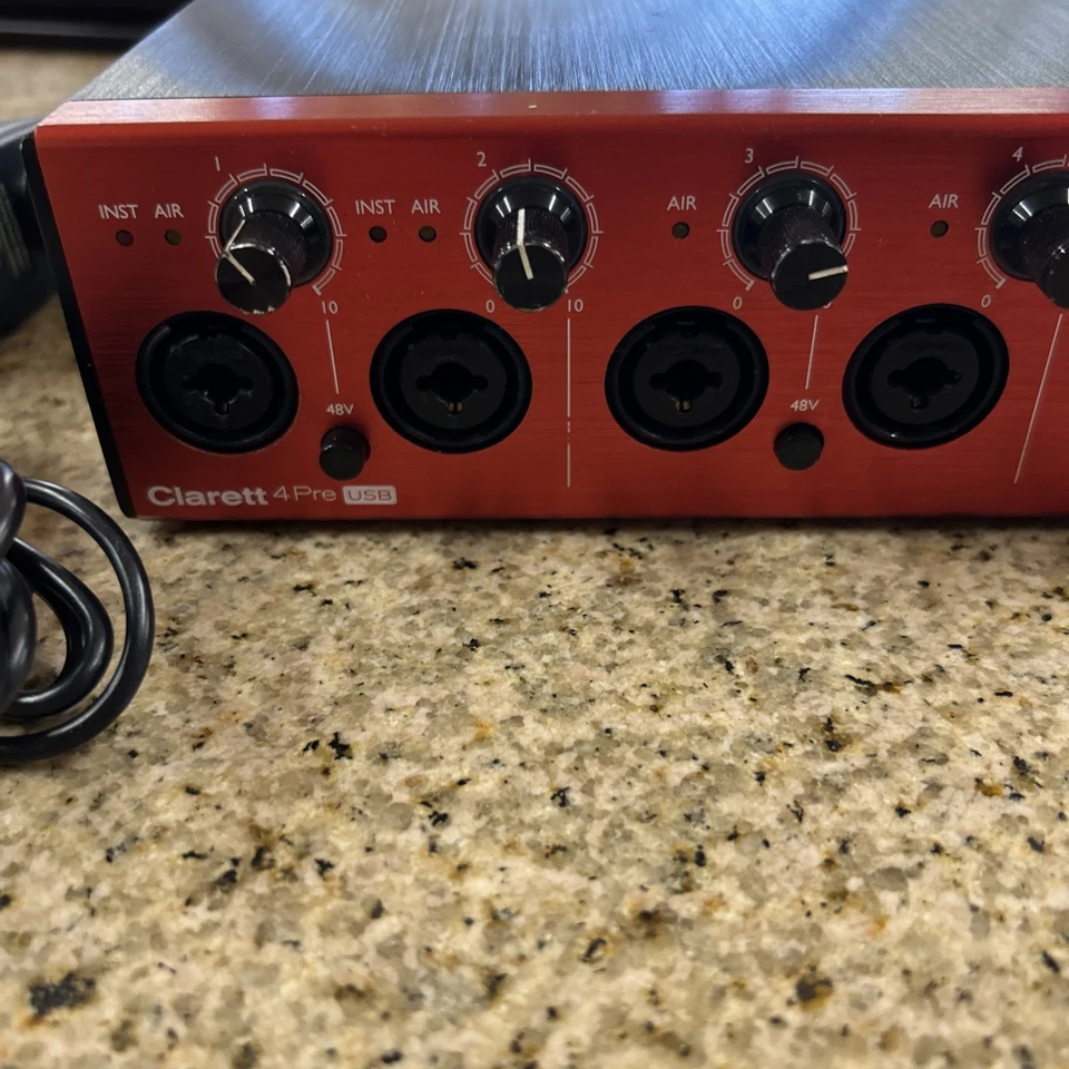 Focusrite Clarett 4Pre USB Audio Interface With Power Cable - Free Shipping - Image 2 of 4