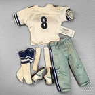 1/6 Scale NFL FOOTBALL JERSEY SHOES OUTFIT AIKMAN 12" Figure Sports Clothes Toy