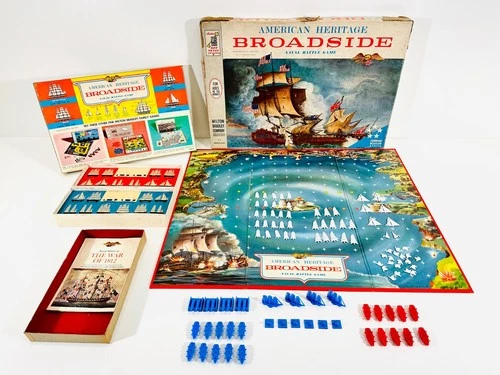 Vintage American Heritage Broadside Navel Battle Game Milton Bradley Complete