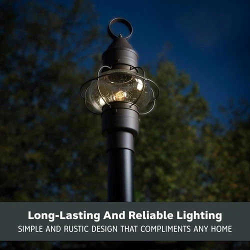 Designers Fountain 1766-RT Nantucket Outdoor Post Lantern Light, 10 in, Rustique - Picture 6 of 6