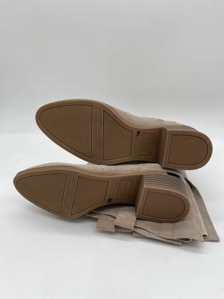 Fergie ROMANCE Botas Taupe Arena Gamuza Sobre la Rodilla OTK Botas Altas Talla 7M Foto 4 de 4