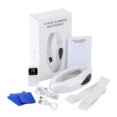 Compact EMS V-Face Lifting Massager   Rechargeable Jawline & Face Toner