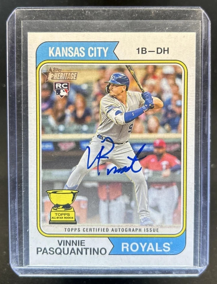 2023 Topps Heritage Vinnie Pasquantino Real One Auto RC Rookie #ROA-VP Royals