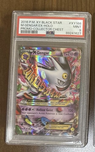 2016 POKEMON XY BLACK STAR PROMO COLLECTOR CHEST #XY166 M GENGAR EX PSA 9
