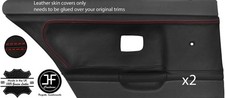 Rote Naht 2X Hintert�rkarte Lederabdeckung F�r BMW E36 Limousine Touring Stil 2