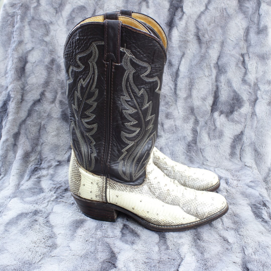 DOUBLE H Exotic Python Western Cowboy Boot Men's … - image 3
