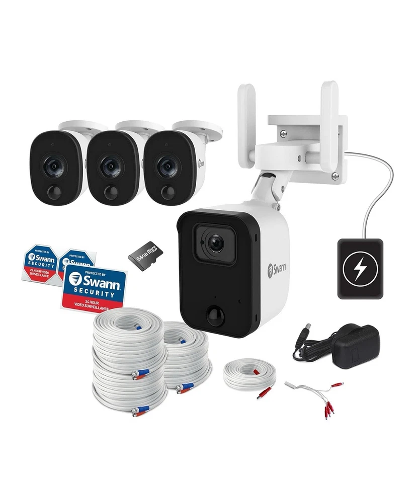 Swann Fourtify 4 Camera 1080p Security System NVR 64GB White SWIFI-FOURTIFY4-US - Image 3 of 3
