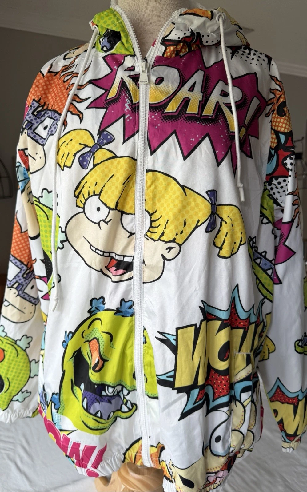 Members Only x Nickelodeon Rugrats Reptar Hooded Windbreaker Jacket