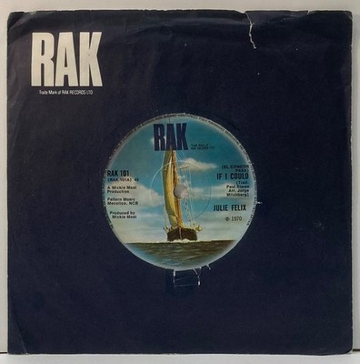 Julie Felix (El Condor Pasa) If I Could 70s Vinyl 45