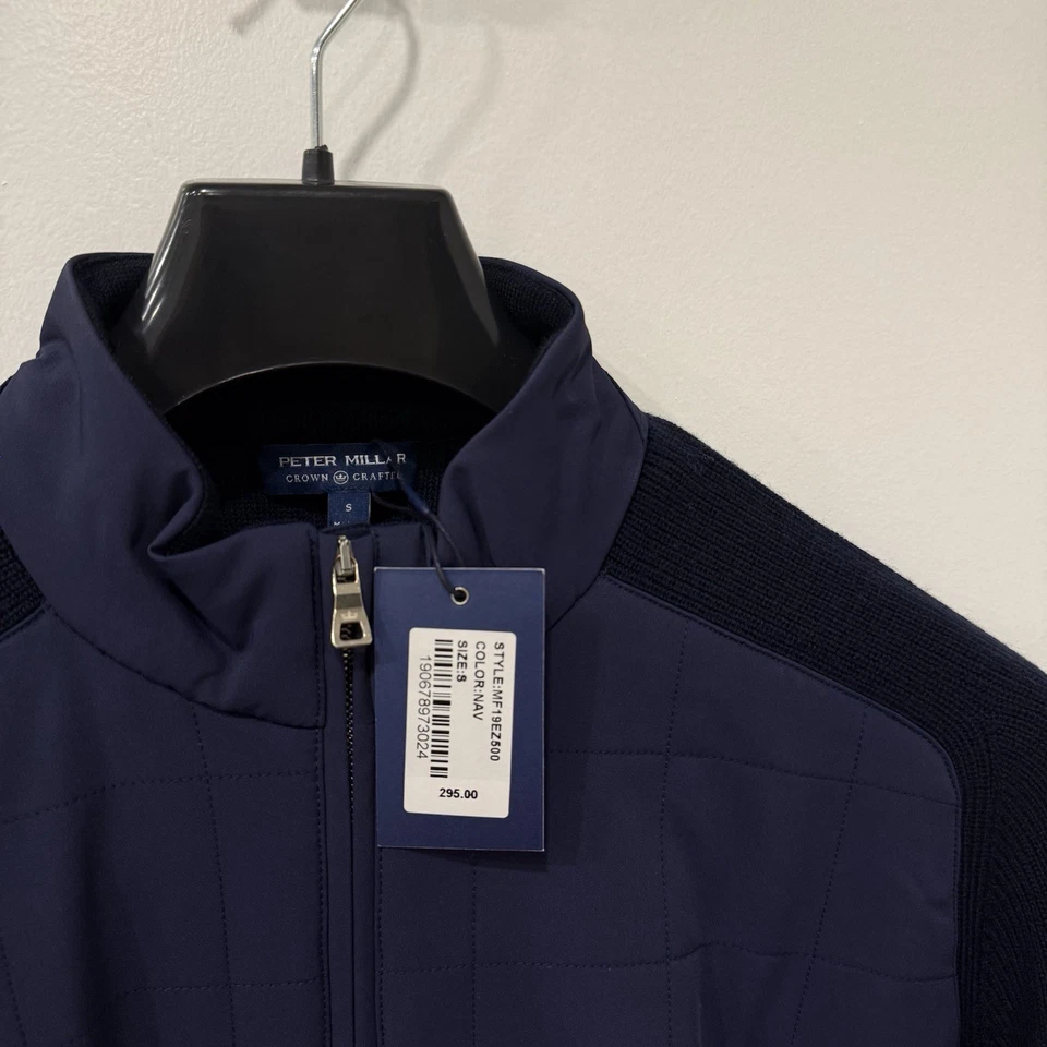 Peter Millar Wool And Polyester Mens Jacket Size Small Navy NWT $295 - Image 3 of 4