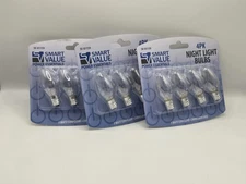 Night Light Bulbs 3/4Packs (12 Bulbs) 5 WATT/120V - Smart Value Power Essentials