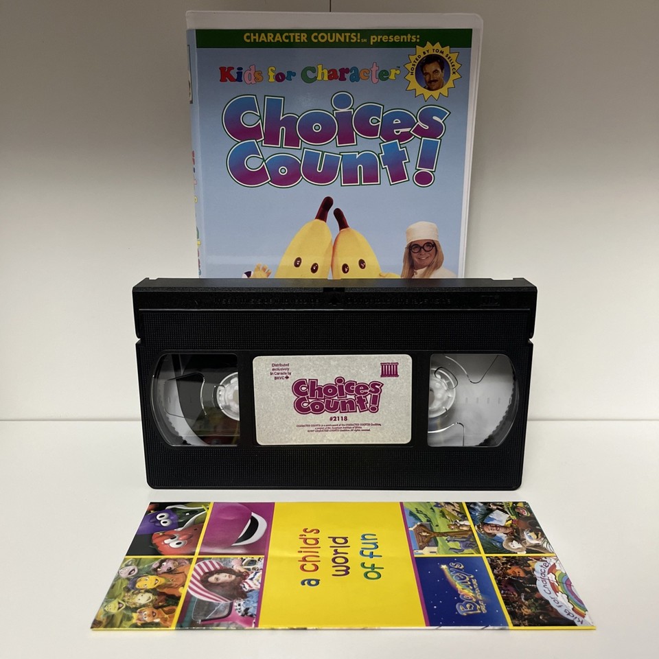 Kids For Character Choices Count VHS+Insert Paper Good Condition VHS ...