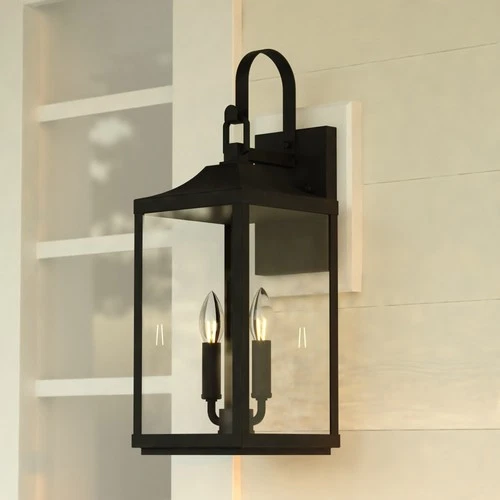 Vaxcel Lighting T0764 Old Town 2 Light 20" Tall Outdoor Wall - Black - Picture 6 of 6