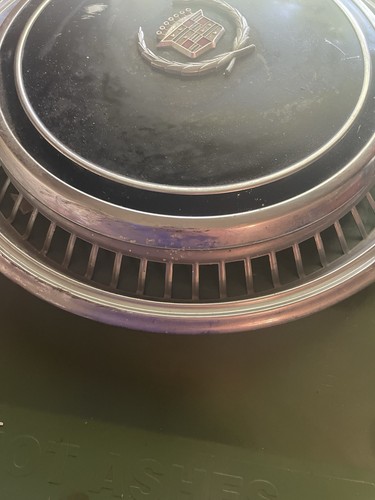 Cadillac Eldorado Wheel Cover Hubcap Black 1976 1977 1978 1974 1975 76 77 78 70s - Picture 8 of 11