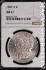 1883-O Morgan Dollar-NGC MS 61 Brilliant Uncirculated #SLM507