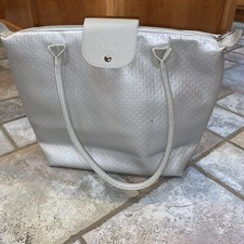 Bolsa de almuerzo Sachi Fashion plateada con aislamiento térmico para picnic comestibles cartera batido