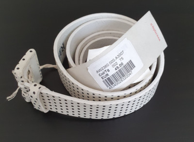 REPLAY 1981 *  Echt Leder Gürtel WEIß SCHWARZE Punkte * Size: 75 cm