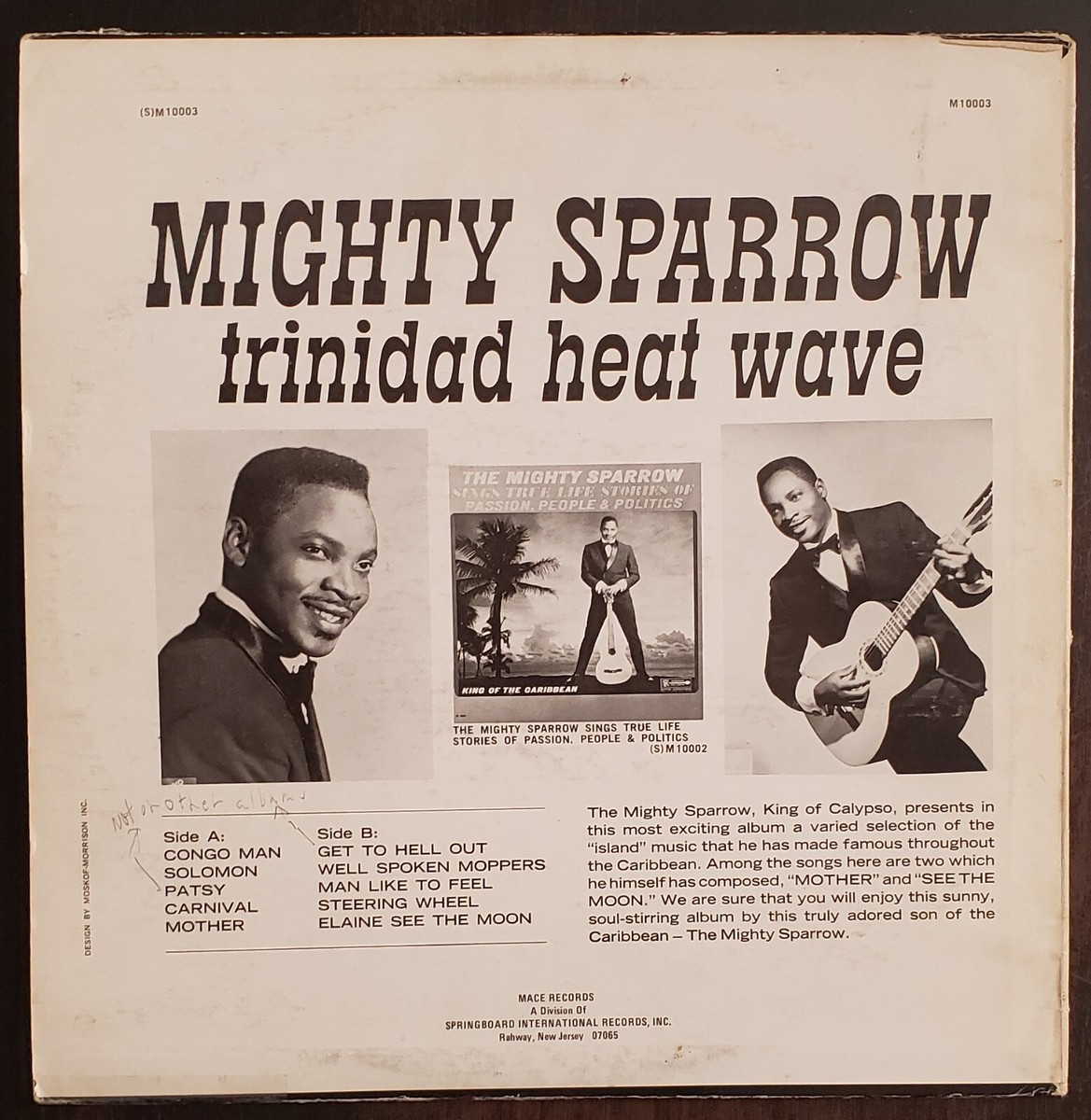 洋楽 MIGHTY SPARROW / TRINIDAD HEAT WAVE Mighty Sparrow