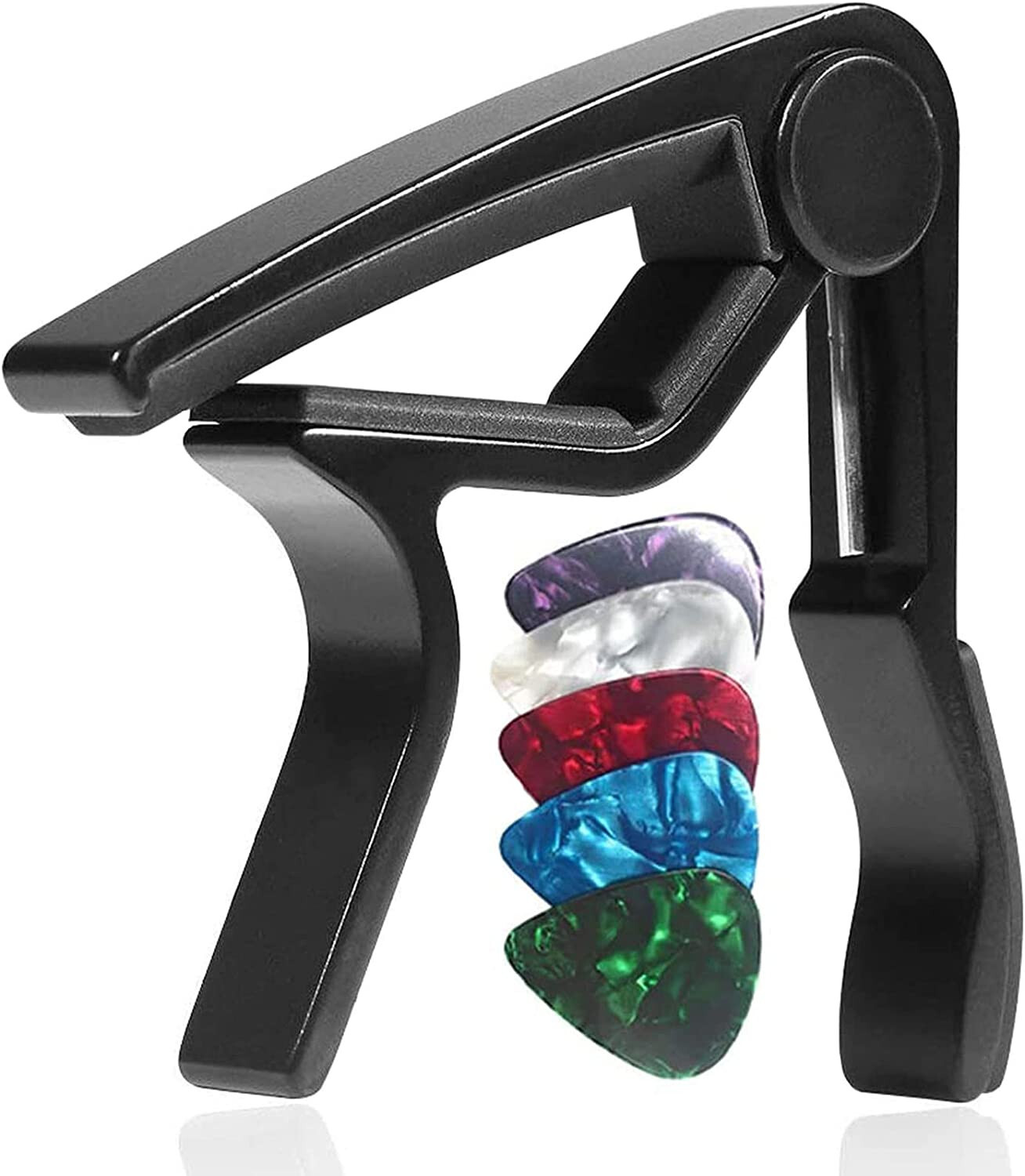 Professional Capotasto Wingo Capo x Chitarra Acustica Elettrica + Plettri Omaggi