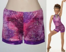 True Colors Boy SHORTS ONLY Dance Costume Foil Print Choice Child & Adult