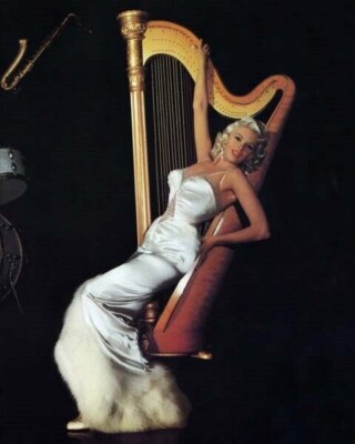 Jayne Mansfield 1956 The Girl Can't Help It wears tight white gown