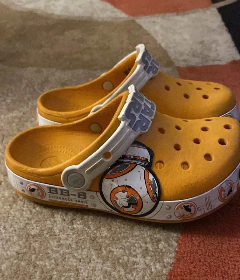 Crocs Boys Croc Band Star Wars Orange Clogs Baby Toddler Size 1 Yellow Playtime - Image 2 of 4