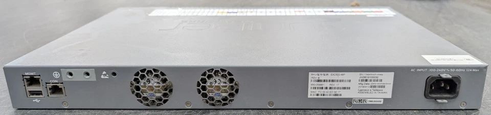 Juniper Networks EX2300-48P 48-Port Gigabit PoE Managed Ethernet Switch - Image 2 of 2