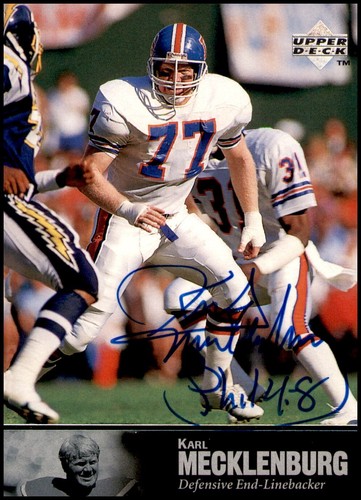 Karl Mecklenburg [Autograph] #AL-139 1997 Upper Deck Legends card