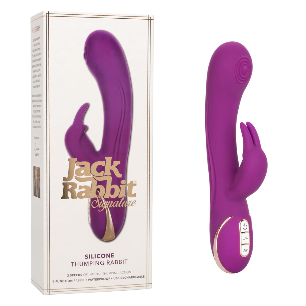 Cal Exotics Jack Rabbit Signature Silicone Thumping Rabbit Vibrator Vibe  Purple