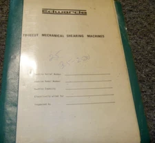 Edwards 10GA/2500 Truecut Shear Parts List Operator & Maintenance Manual xz