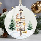 Personalised Christmas Bauble Custom Any Names Xmas Tree Decoration Family Gift