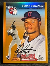 2023 Topps Chrome Platinum ORANGE REFRACTOR ROOKIE Oscar Gonzalez 03/25
