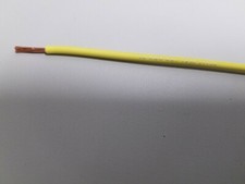 14 AWG GAUGE GXL AUTOMOTIVE HIGH TEMP COPPER WIRE YELLOW 25 FT WITH LEGEND PRINT