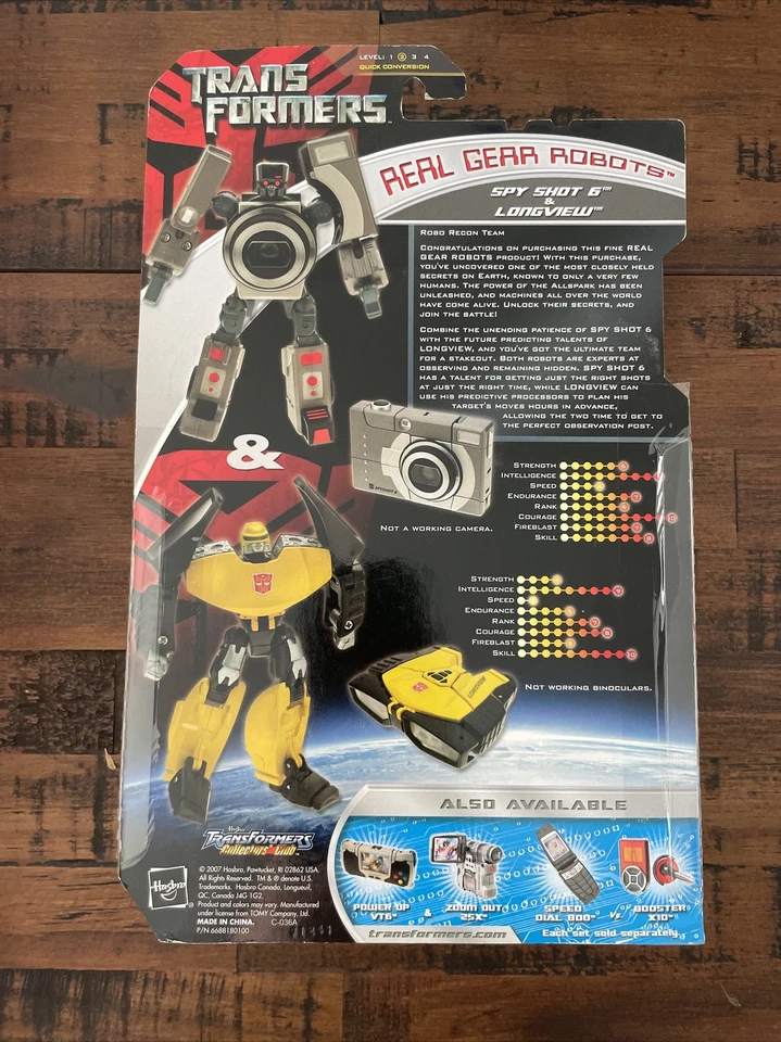 Transformers Real Gear Robots Robo Recon Team Spy Shot 6 & Longview Movie 1 MISB - Image 3 of 3