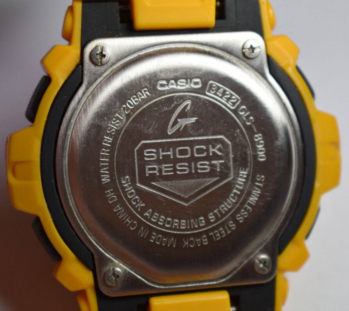 Casio GLS8900-9( 3422) G-Lide Men's Yellow Watch NEW BATTERY