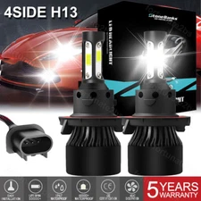 2X H13 9008 Super Bright LED Headlight Bulbs Kit 660000LM 6500K White Hi-Lo Beam