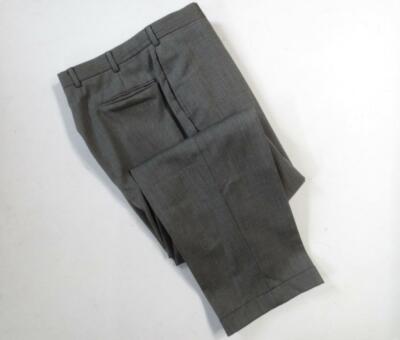 Jos. A Bank Executive Collection Gray Dress Pants -Flat Front Trousers, Cuff Hem