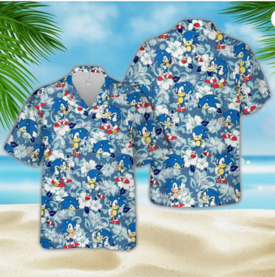 Sonic the Hedgehog 3D HAWAII SHIRT HALLOWEEN GIFT CHRISTMAS GIFT BEST PRICE