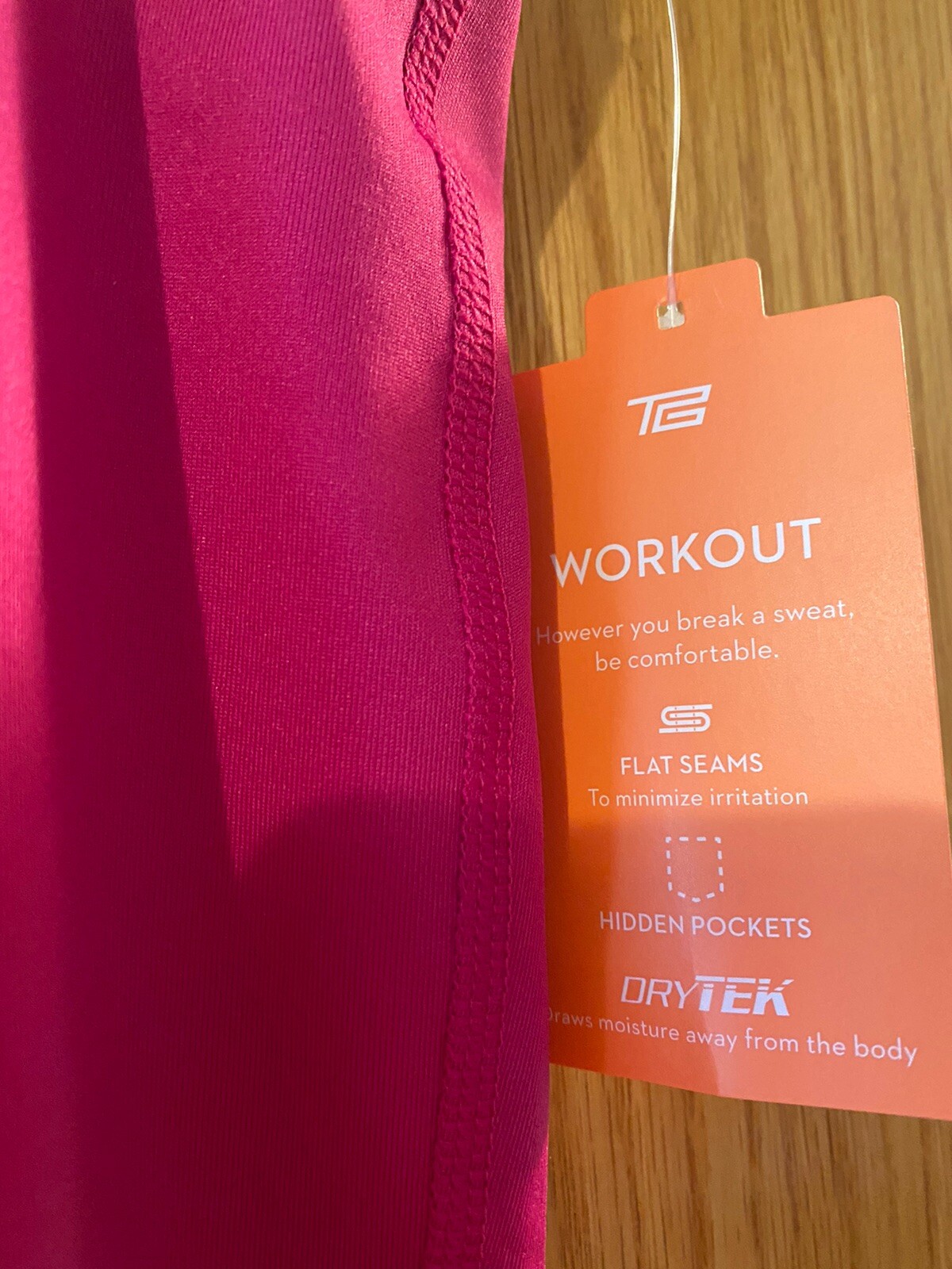 Womens Plus 3X Workout Tek Gear DryTek Pink Capris Stretch Wicking NWT
