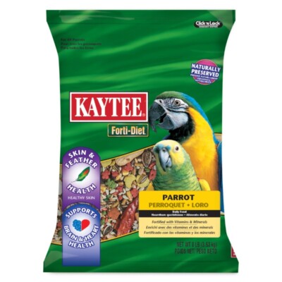 Kaytee Forti-Diet Parrot Food, Feather Health, 8 lb