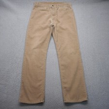VTG Levis Jeans Men 33x30 Tan Khaki 519 Corduroy Straight Fit Scovill Zipper