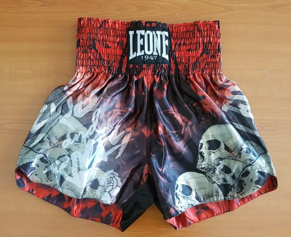 NEW Leone 1947 'Memento' Muay Thai shorts S Men Skulls Red Kickbox MMA  AB903