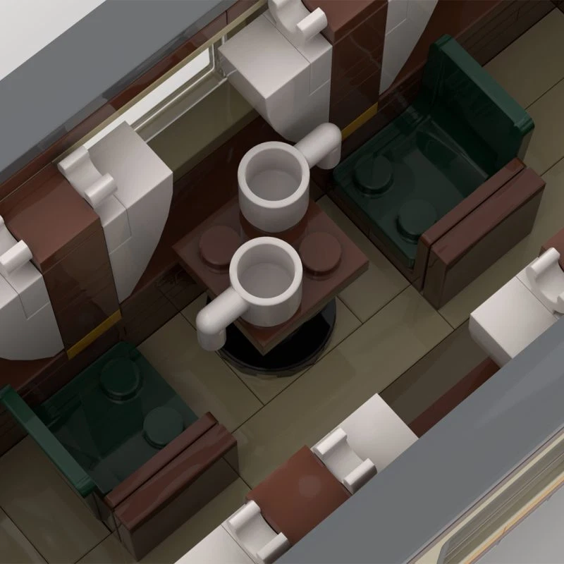 Custom MOC-122525 5-in-1 Train Set with a Locomotive and 4 Wagons 5997 Parts - Image 4 of 4