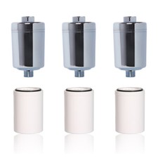 3 Duschfilter Chrom + 3 Wechselfilter Filter Kalkfilter Dusche Bad Hautpflege