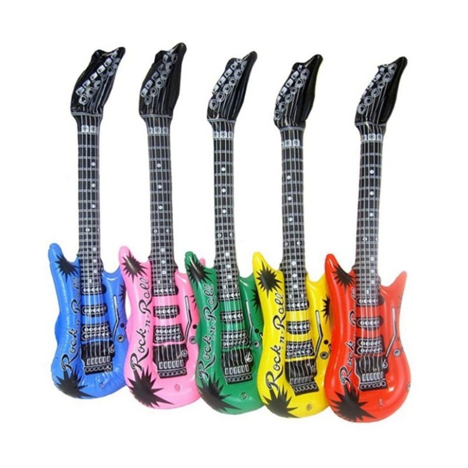 18 Stück Aufblasbare Musikinstrumente - Luftgitarre, Saxophon, Mikrofon Für Party