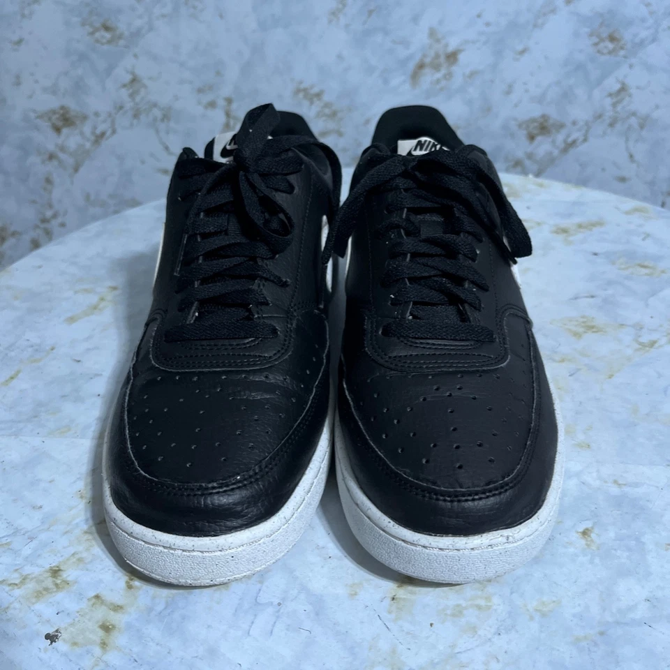 Nike Court Borough Low Mens Size 10.5 Shoes Black White Classic Trainer Sneakers - Image 3 of 4