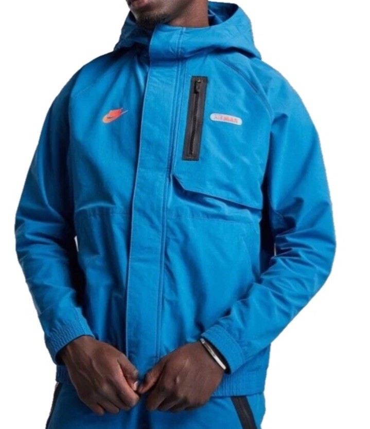 Nike Air Max Woven Blue Men's Jacket Size Small - FN0243-457 for