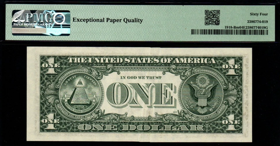1993 $1 MULTIPLE GUTTER FOLD ERRORS Federal Reserve Note! - Image 2 of 2