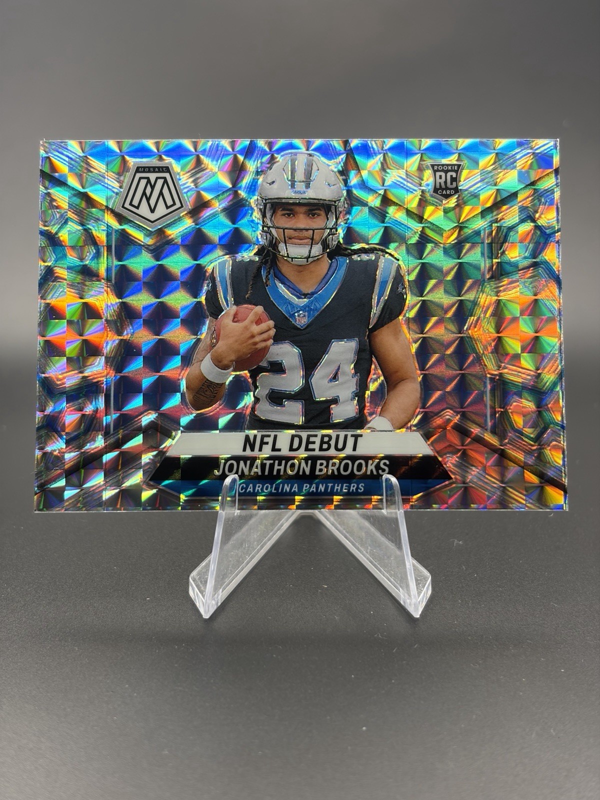 2024 Panini Mosaic Jonathan Brooks Silver Prizm NFL Debut #276 Panthers